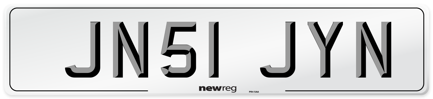 JN51 JYN Number Plate from New Reg